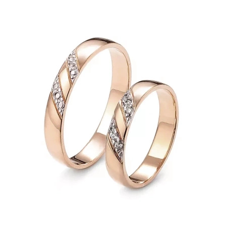 Obrączki ślubne z brylantami 0,05 ct