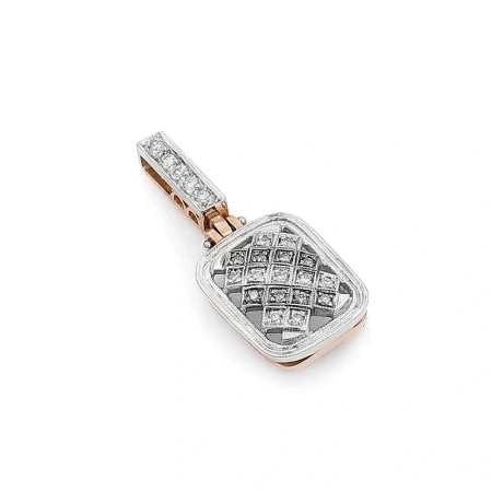 Zawieszka z białymi i koniakowymi brylantami