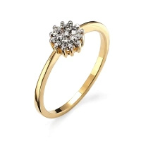 Pierścionek z brylantami 0,12 ct