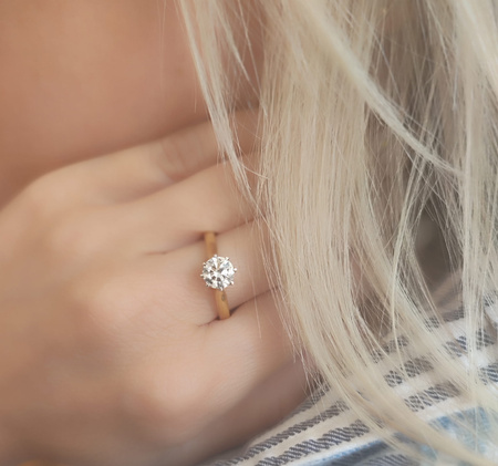 Pierścionek z brylantem 1,00 ct