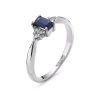 Pierścionek z szafirem i brylantami