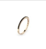 Pierścionek z czarnymi brylantami 0,18 ct