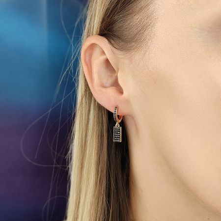 Kolczyki z czarnymi cyrkoniami