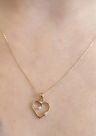 Zawieszka z cyrkoniami - serce