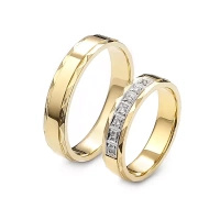 Obrączki ślubne z brylantami 0,07 ct