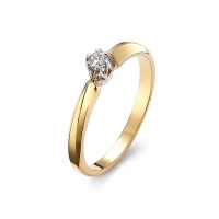 Pierścionek z brylantem 0,10 ct