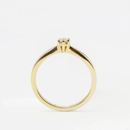 Pierścionek z brylantem 0,10 ct