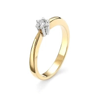 Pierścionek z brylantem 0,10 ct