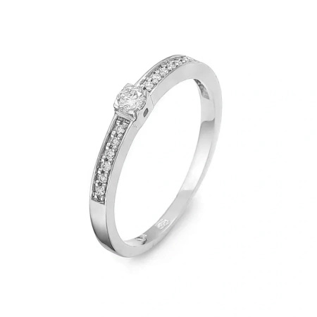 Pierścionek z brylantami 0,13 ct
