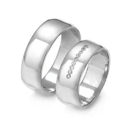 Obrączki ślubne z brylantami 0,09 ct