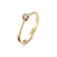 Pierścionek z brylantem 0,06 ct