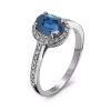 Pierścionek z szafirem i brylantami