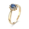 Pierścionek z szafirem i brylantami