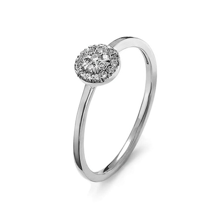 Pierścionek z brylantami 0,15 ct