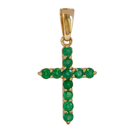 Zawieszka z cyrkoniami - krzyżyk