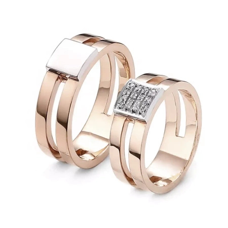 Obrączki ślubne z brylantami 0,15 ct