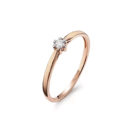 Pierścionek z brylantem 0,06 ct