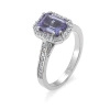 Pierścionek z tanzanitem i brylantami
