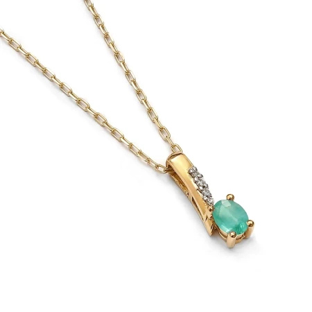 Zawieszka ze szmaragdem i brylantami