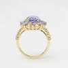 Pierścionek z tanzanitem i brylantami