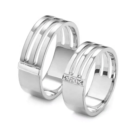 Obrączki ślubne z brylantami 0,02 ct