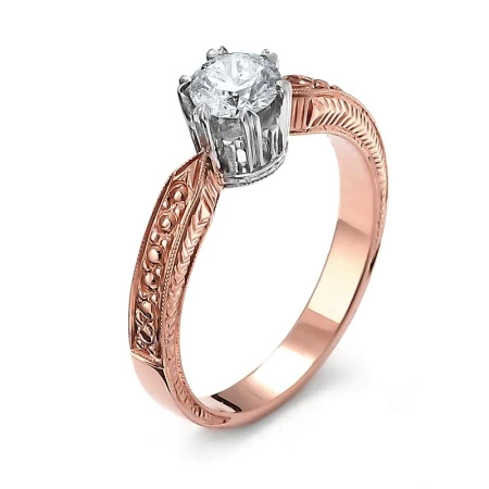 Pierścionek z brylantem 0,52 ct