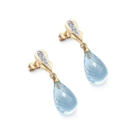 Kolczyki z topazem i brylantami