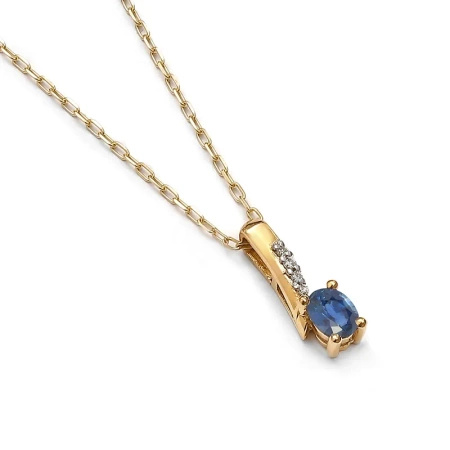 Zawieszka z szafirem i brylantami