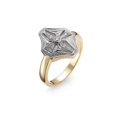 Pierścionek z brylantami 0,07 ct