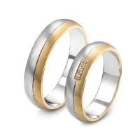 Obrączki ślubne z brylantami 0,03 ct