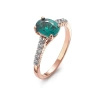 Pierścionek z szmaragdem i brylantami