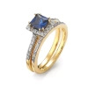 Pierścionek z szafirem i brylantami