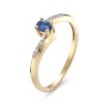 Pierścionek z szafirem i brylantami