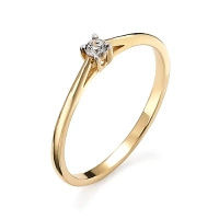 Pierścionek z brylantem 0,06 ct