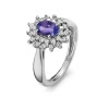 Pierścionek z tanzanitem i brylantami