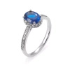 Pierścionek z szafirem i brylantami