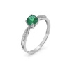 Pierścionek z szmaragdem i brylantami