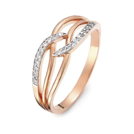 Pierścionek z brylantami 0,10 ct