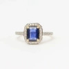 Pierścionek z szafirem i brylantami