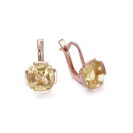 Kolczyki z kwarcem cytrynowym