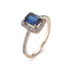 Pierścionek z szafirem i brylantami