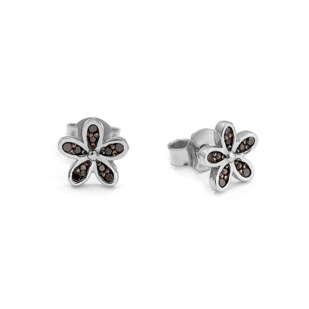 Kolczyki z czarnymi brylantami