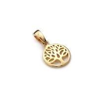 Zawieszka złota - drzewko szczęścia