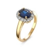 Pierścionek z szafirem i brylantami