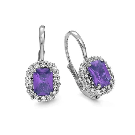 Kolczyki z tanzanitem i brylantami