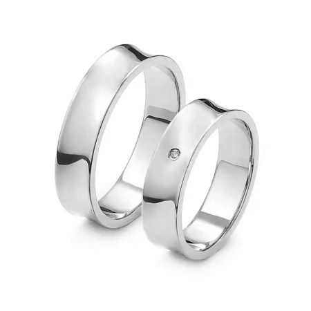 Obrączki ślubne z brylantem 0,01 ct