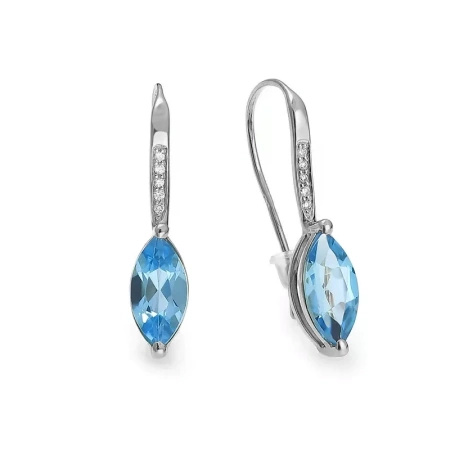 Kolczyki z topazem i brylantami