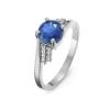 Pierścionek z szafirem i brylantami
