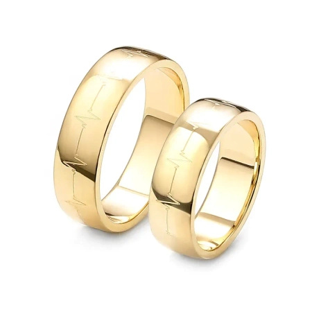 Obrączki ślubne  6 mm - linia życia