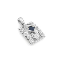 Zawieszka z szafirem i brylantami